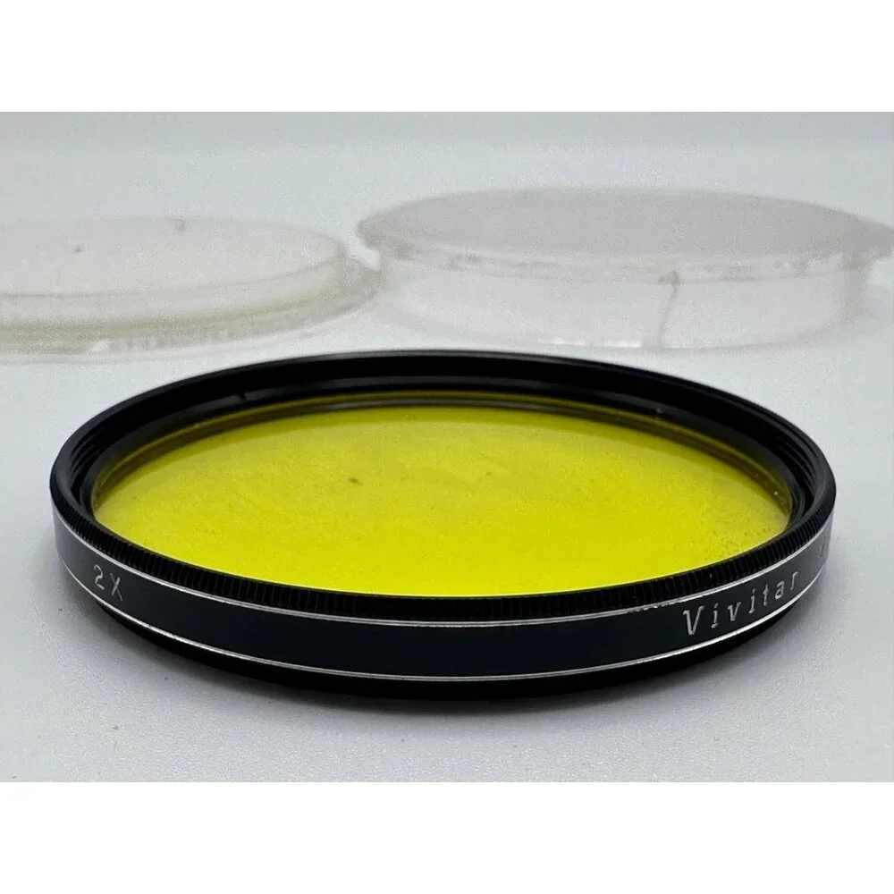 Vivitar Medium Yellow 58mm 2x Camera Lens Filter Photography Contrast